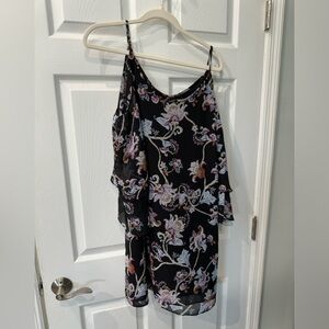 WHBM Floral Dress with Cutout Sleeves.